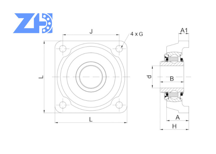 SLMS 308 MR 3L - CE066 CE066 بلبرینگ بالشی نوع حفره استوانه ای