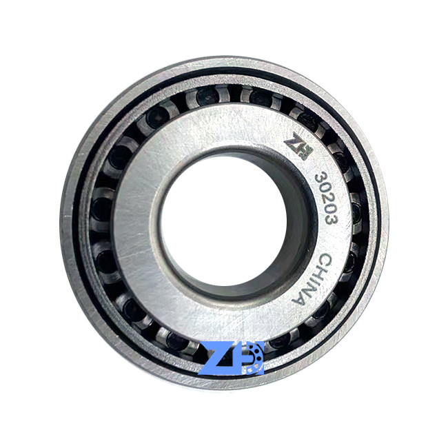 30203 تک ردیف غلتک مخروطی قفس فولادی اندازه استاندارد 17*40*12mm