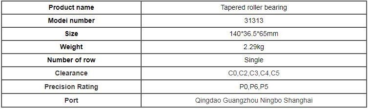 فلنج 31313 تک ردیف غلتک مخروطی برای معدن V1 V2 V3 ارتعاش